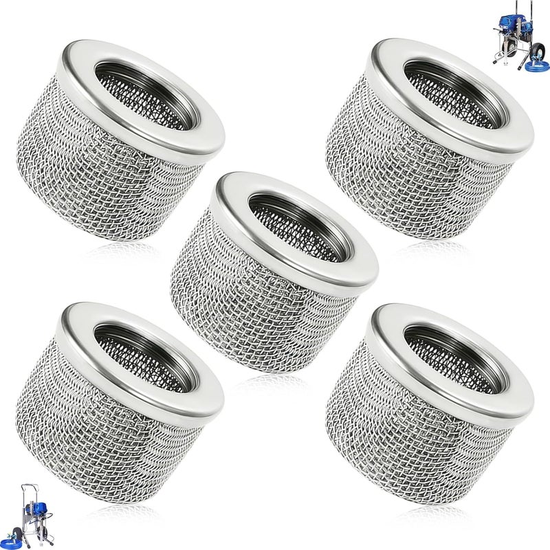 KUEDPEZ 181072 181-072 Pump Inlet Strainer Screen Filter, Fit for Graco 695 795 1095 1595 3900 5900 750 1000 1500 Airless Paint Sprayer Suction Hose, 1" NPT Thread Stainless Steel (5 Pack) - Image 1